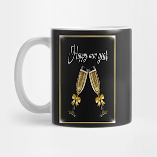 Golden Happy  new year Mug